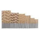 60pcs 1/1.5/2/2.5/3/3.5mm HSS Titanium Coated Twist Drill Bit Straight Shank Drill