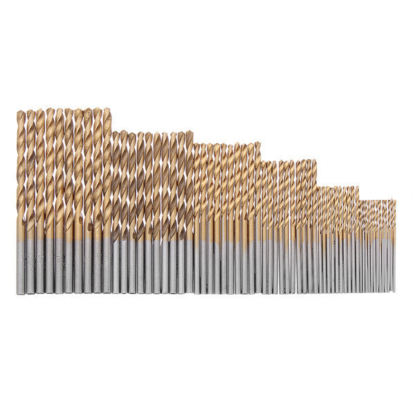 60pcs 1/1.5/2/2.5/3/3.5mm HSS Titanium Coated Twist Drill Bit Straight Shank Drill