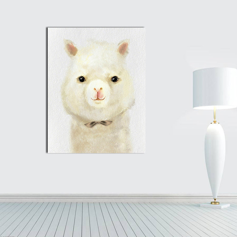 Miico Hand Painted Oil Paintings Cartoon Alpaca Paintings Wall Art For Home Decoration