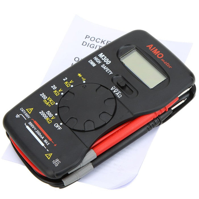 AIMO M300 Mini Digital LCD Multi Meters DMM Meter Ammeter Ohm Meter Volt Meterr Resistance Tester