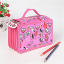 Multifunctional 72 Holes 4 Layers Pencil Case Pencil Curtain Sketch Colored Pencils Bag School Art Painting Supplies