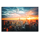 New York City Night Silk Cloth Poster Painting Modern Wall Paper Art Oil Picture Living Room Home Decor