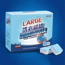 20Pcs/Set Wash Machine Tank Cleaning Supplies Descaling Cleaner Tablets Effective Descaling Detergent
