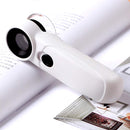 Portable HD Magnifier 45x with LED Light Handheld Identification Jewelry Jade Magnifier