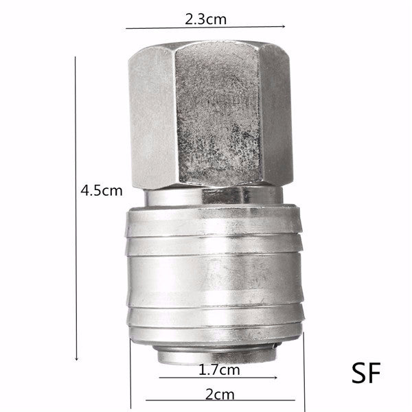 6pcs 1/4 Inch BSP FT011 Air Line Hose Compressor Fitting Connector Quick Release Male Coupler