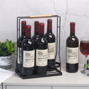Iron Bottle Holder Carry Rack Box Case Kitchen Storage Stand Shelf