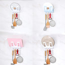 Wall-mounted Pot Cover Rack Household Punch Free Seamless Plastic Rack Kitchen Storage Rack Baskets