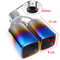 63mm 2.5" Stainless Steel Inlet Tail Rear Pipe Tip Muffler Exhaust Silencer Cover