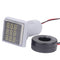 5pcs Geekcreit 3 in 1 AC 60-500V 100A Square White LED Digital Voltmeter Ammeter Hertz Meter Signal Lights Voltage Current Frequency Combo Meter Indicator Tester With Round CT