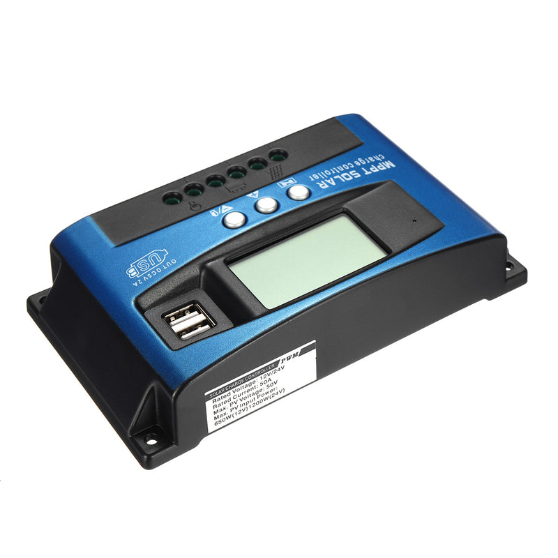 30/40/50/60/100A MPPT Solar Controller LCD Solar Charge Controller Accuracy Dual USB Solar Panel Battery Regulator
