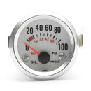 2inch 52mm Chrome Rim Electrical Universal Car Oil Pressure Gauge
