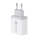 EU 30W QC 3.0 3 USB Ports Charger Power Adapter for Tablet Smartphone