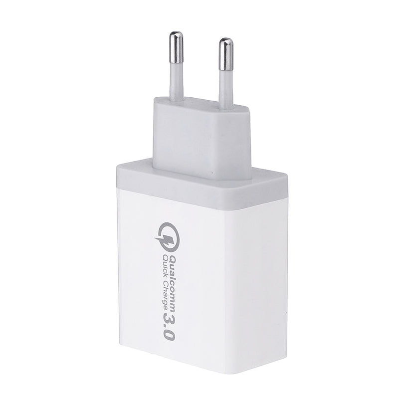 EU 30W QC 3.0 3 USB Ports Charger Power Adapter for Tablet Smartphone