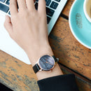 REBIRTH RE086 Starry Sky Women Wrist Watch Rose Gold Case Quartz Watch