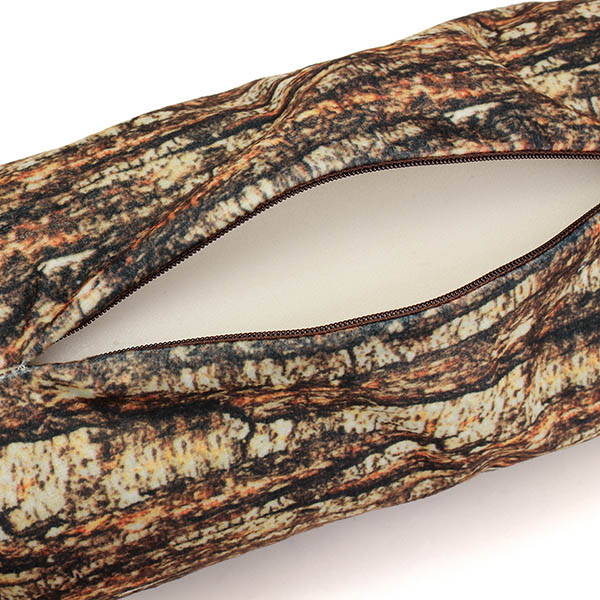 Honana PT-666 3D Realistic Stump Log Wood Shape Throw Pillow Office Sofa Car Comfortable Cushion