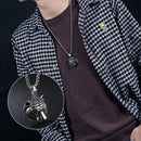 Men's Punk Gold Black Tiger Stainless Steel Long Necklace Hip-hop Accessory