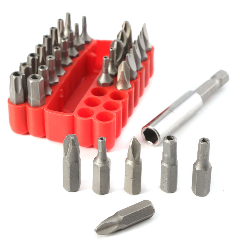 33pcs Security Hole Hex Star Spanner Electric Star Screwdriver Hex Bit Set Magnetic Holder Rod