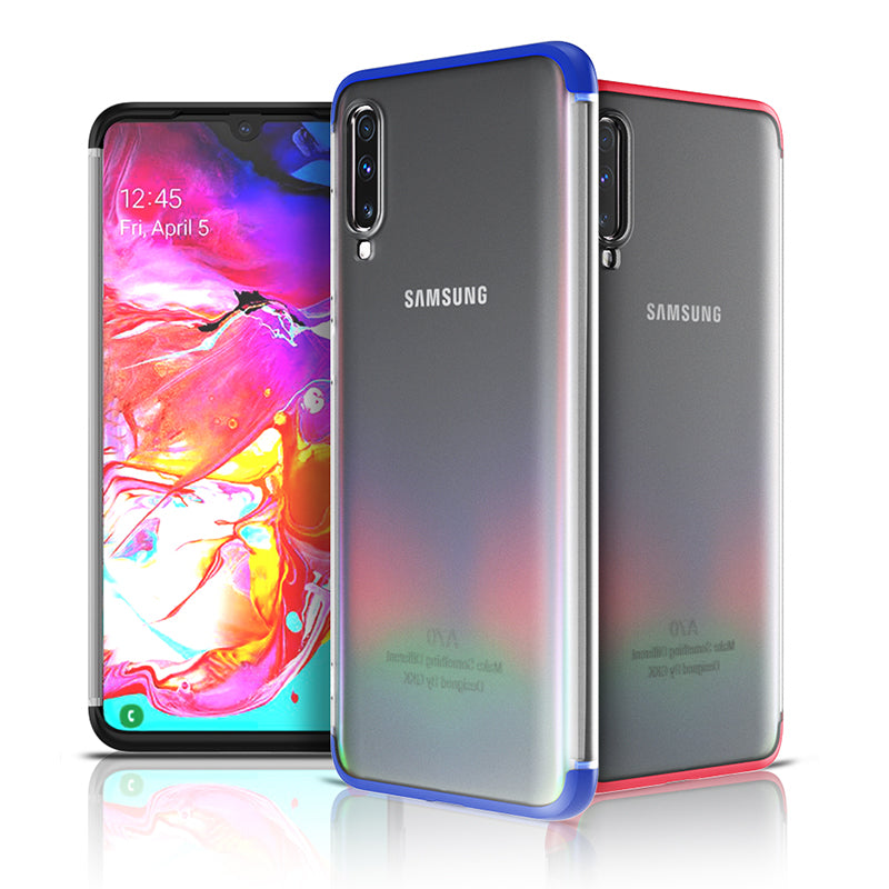 Bakeey 3 in 1 Detachable Matte Translucent Plating Shockproof PC Protective Case for Samsung Galaxy A70 2019