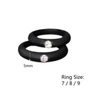 5MM Colorful Environmental Silicone Ring Rhinestones Couple Rings Wedding Gift for Men for Women