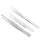 3 In 1 Stainless Steel Tweezer Straight/Flat/Elbow Head Tweezer