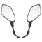 8mm/10mm Motorcycle Mirrors Scooter E-Bike Rearview Mirror Orthodontic Positive With Carbon Fiber Shell