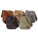 Men Canvas Satchel School Casual Shoulder Messenger Bag Pack Phone Pouch Outdoor Travel Hiking