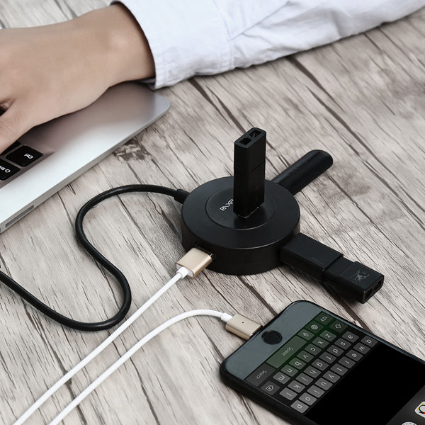 RAXFLY 4 Ports USB 3.0 High Speed USB Splitter Hub For iPhone X 8Plus Oneplus 5 Xiaomi 6 Mi A1 S8