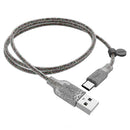 HOCO U73 Transparent Type C Charge Data Cable for Tablet Smartphone