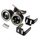 Universal 2.5Inch COB LED Fog Lights White Angel Eyes Halo Ring Daytime Running Lights DRL Projector Lamp 30W