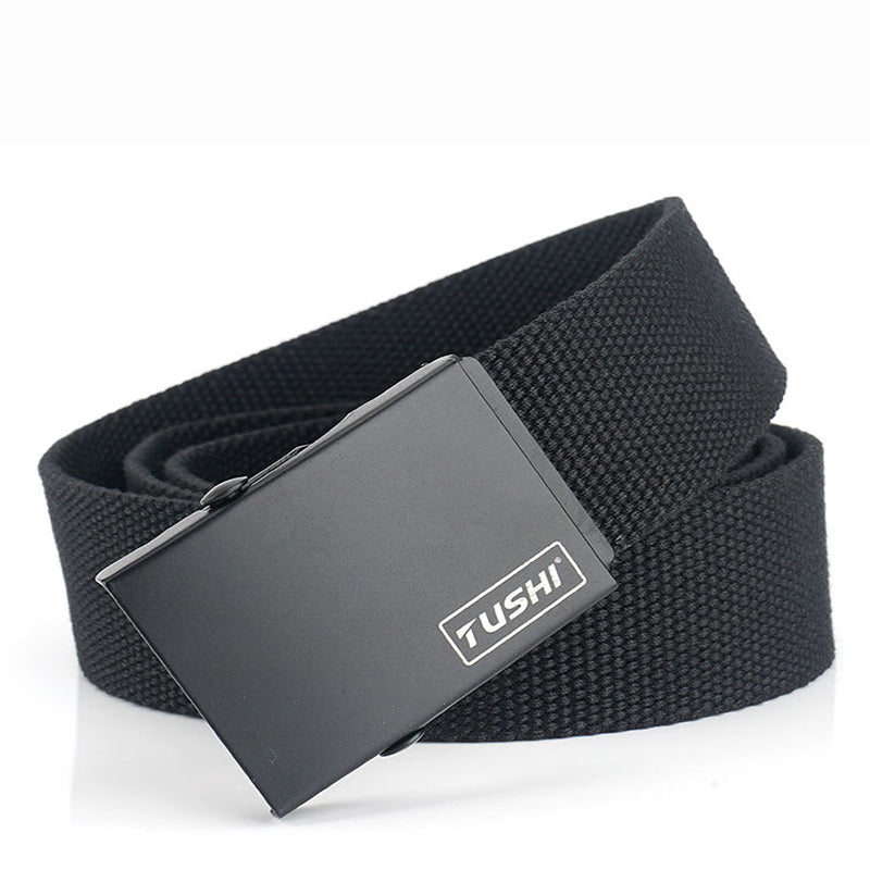 TUSHI 120cm x 3.8cm Military Tactical Belt Adjustable Nylon Belt Waist Belt with Metal Buckle