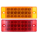 6Inch 12V 2W 0.2A 21LED Car Rectangle Side Marker Lights Indicator Lamp for Truck Trailer