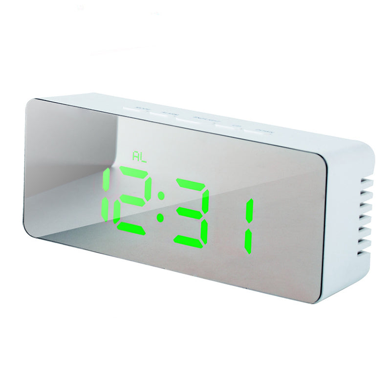 Loskii HC-29 USB Charging Digital Mirror Cube LED Night Mode Snooze Function Thermometer Alarm Clock