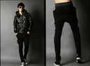Men Fashionable Trousers Sweatpants Harem Pants Slacks Casual Jogger Dance Sportwear Clothing Black Size M