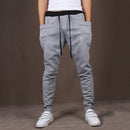 Men Fashionable Trousers Sweatpants Harem Pants Slacks Casual Jogger Dance Sportwear Clothing Light Grey Size XXL