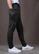 Men Fashionable Trousers Sweatpants Harem Pants Slacks Casual Jogger Dance Sportswear Clothing Dark Grey Size L