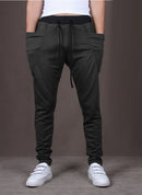 Men Fashionable Trousers Sweatpants Harem Pants Slacks Casual Jogger Dance Sportswear Clothing Dark Grey Size XL