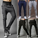 Men Fashionable Trousers Sweatpants Harem Pants Slacks Casual Jogger Dance Sportswear Clothing Dark Grey Size XXL