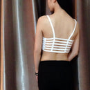 Women Girls Ladies Padded Bra Bralette Corset Tank Top Blouse White