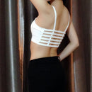 Women Girls Ladies Padded Bra Bralette Corset Tank Top Blouse White