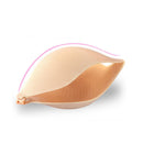 Pair Of Silicone Seamless Strapless Backless V Shaped Design Self Adhesive Bra Beige C