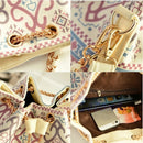 Fashionable Canvas Drawstring No Zipper Floral Pattern Shoulder Bag Handbag Clutch