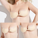 Pair Of Women Girls Ladies Seamless Backless V Shaped Silicone Self Adhesive Bra Beige B