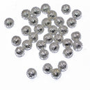 10mm Round Metal Spacer bead DIY Jewelry Making Handmade Gift Pack Of 50PCS Silver