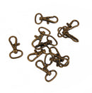 10pcs Bronze Lobster Snap Trigger Swivel Clips Clasps Keychain Keyring 3.3cm