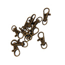 10pcs Bronze Lobster Snap Trigger Swivel Clips Clasps Keychain Keyring 3.8cm
