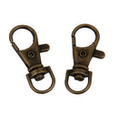 10pcs Bronze Lobster Snap Trigger Swivel Clips Clasps Keychain Keyring 3.8cm