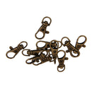 10pcs Bronze Lobster Snap Trigger Swivel Clips Clasps Keychain Keyring 3.8cm