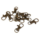 10pcs Bronze Lobster Snap Trigger Swivel Clips Clasps Keychain Keyring 3.8cm