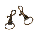 10pcs Bronze Lobster Snap Trigger Swivel Clips Clasps Keychain Keyring 3.5cm