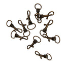 10pcs Bronze Lobster Snap Trigger Swivel Clips Clasps Keychain Keyring 3.5cm